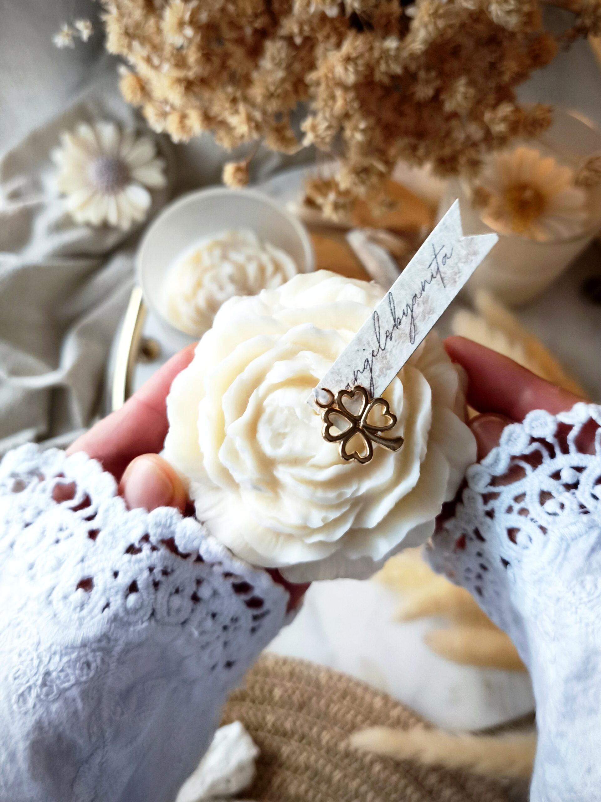 Świeca sojowa wolnostojąca Piwonia - obrazek 4