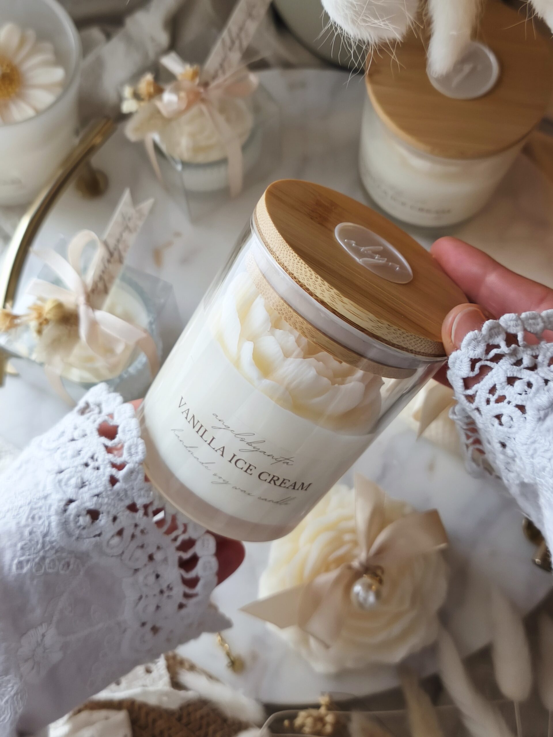 Świeca sojowa Biała piwonia - obrazek 5