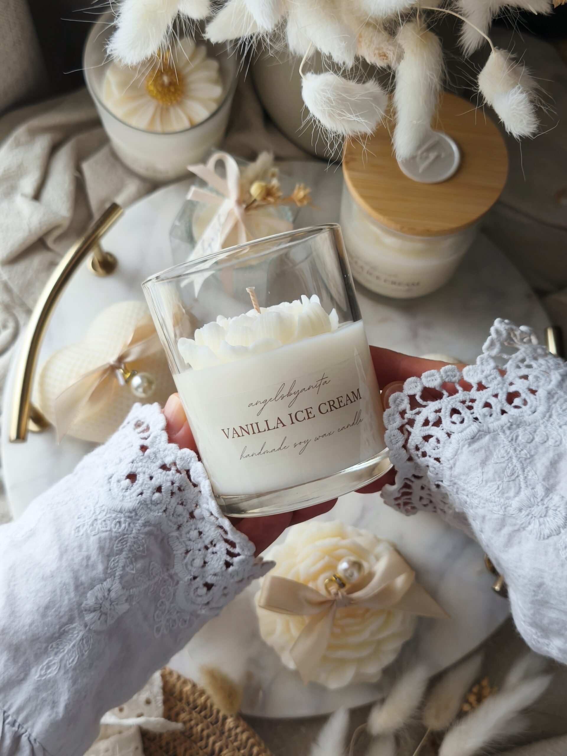 Świeca sojowa Biała piwonia - obrazek 6