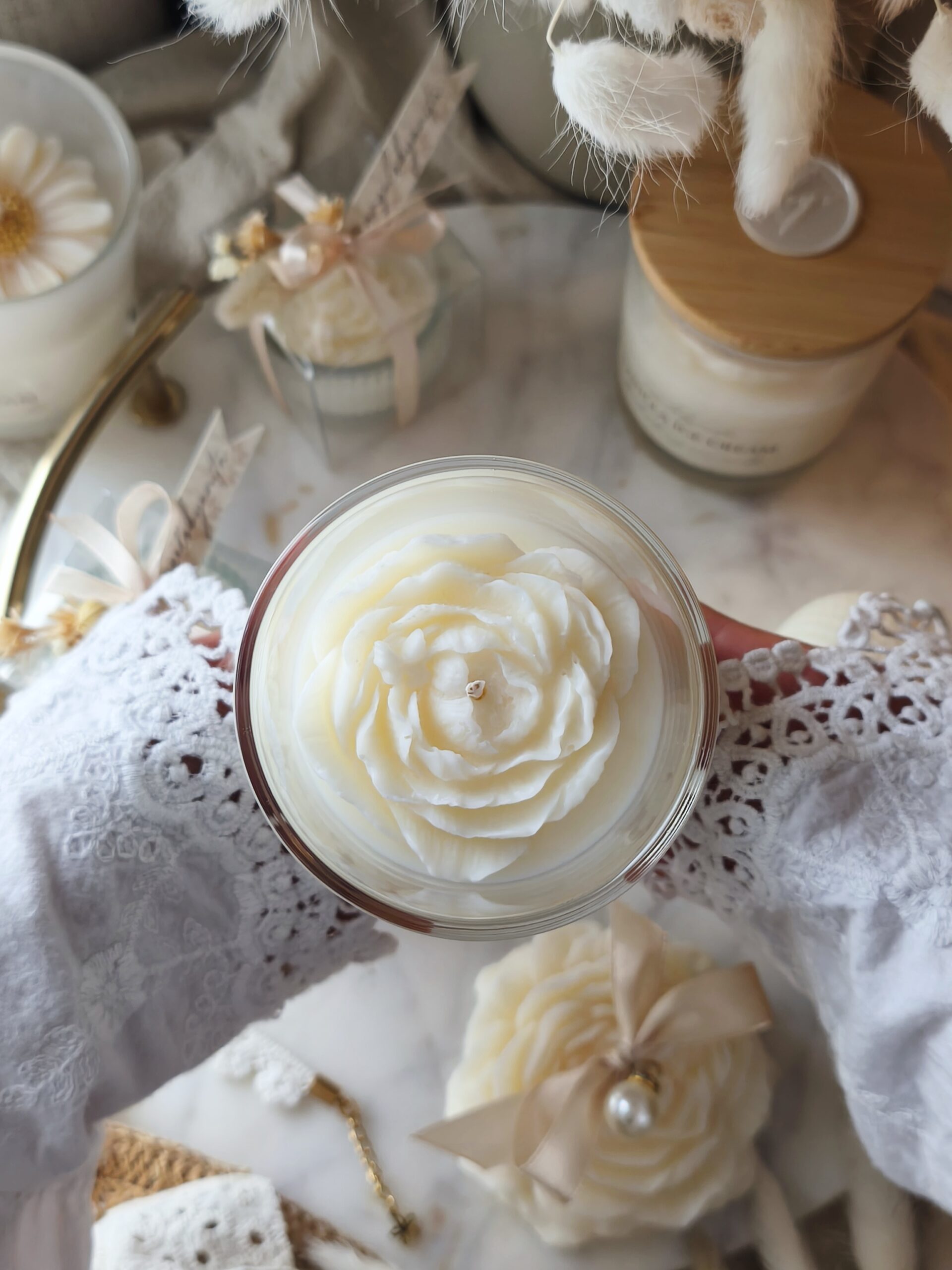 Świeca sojowa Biała piwonia - obrazek 2