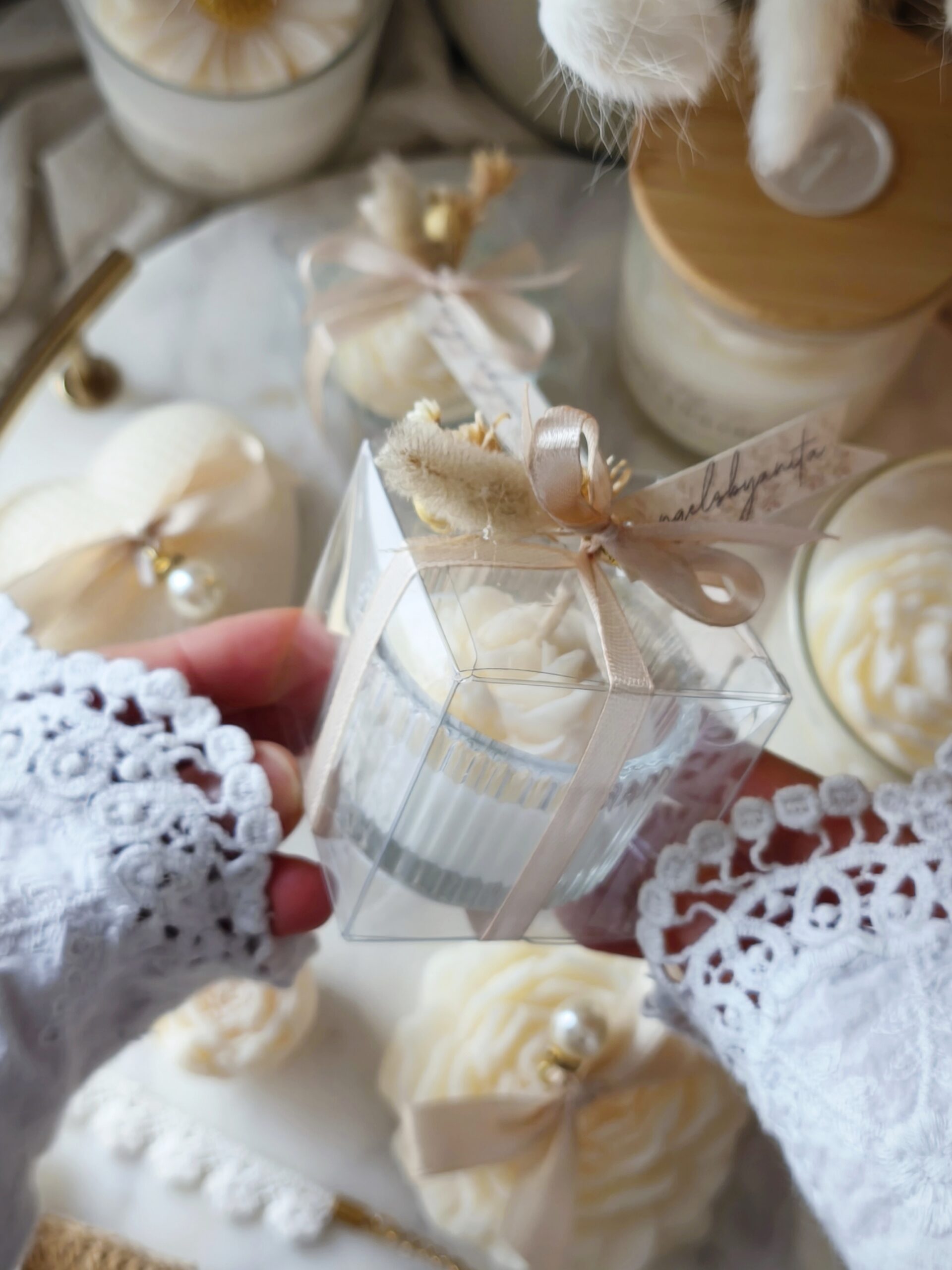 Świeca sojowa "Mały kwiatuszek" - obrazek 4