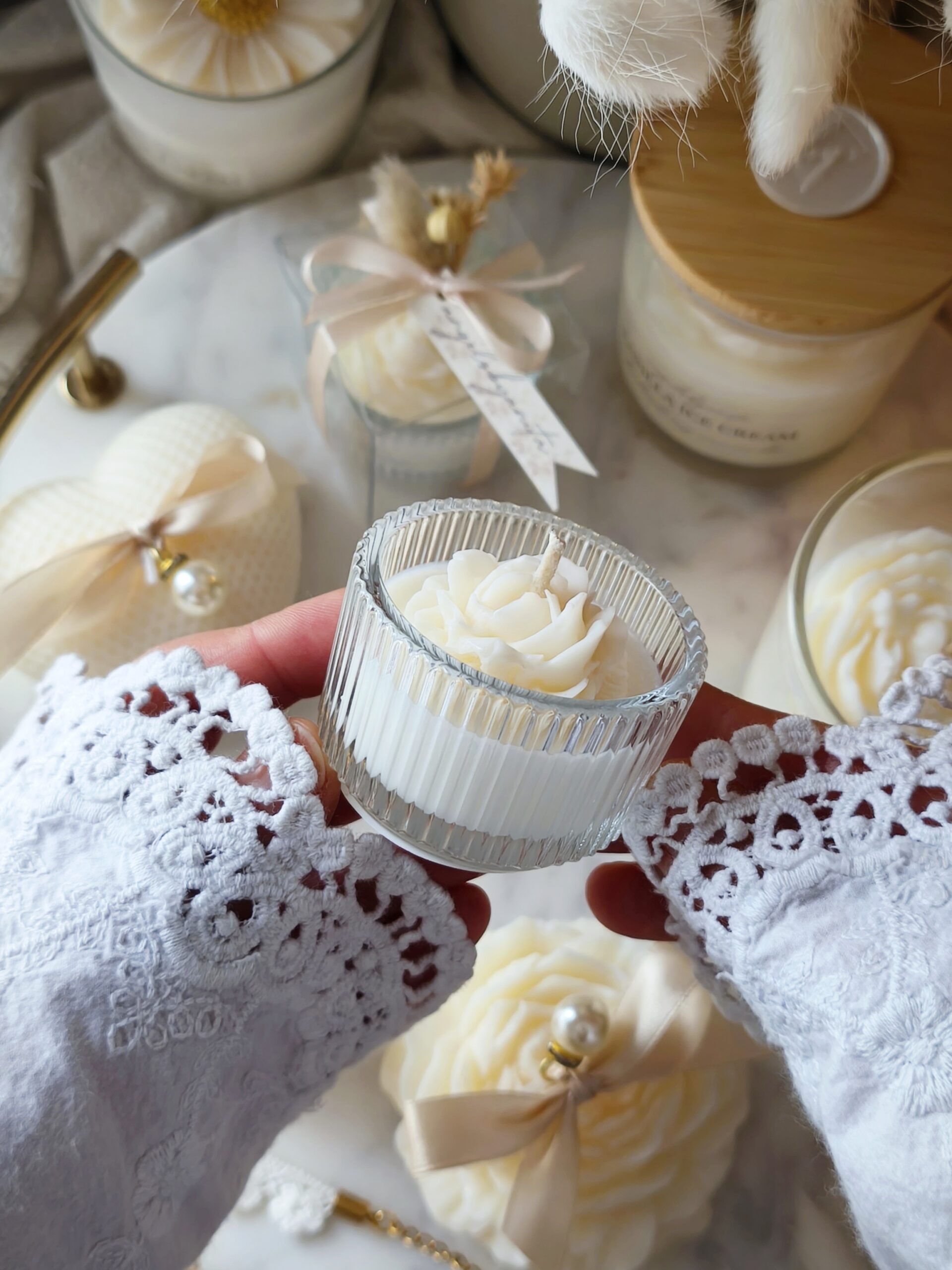 Świeca sojowa "Mały kwiatuszek" - obrazek 2