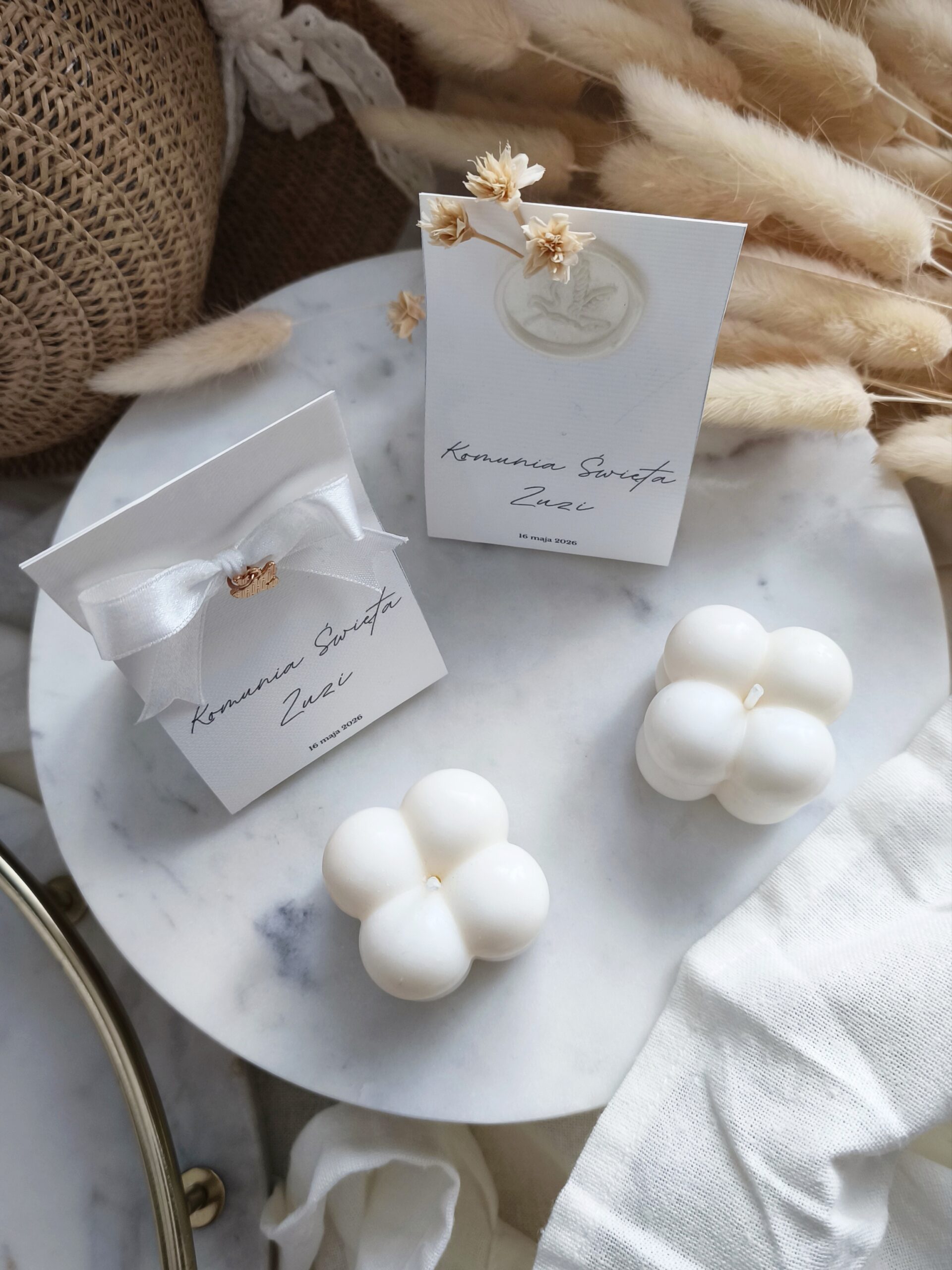 Świeca sojowa Bubble o zapachu Tulip Bloom - podziękowania dla gości w papierowym opakowaniu - obrazek 4